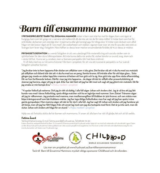 Barn till ensamma mammor – Öppna denna text som PDF för utskrift