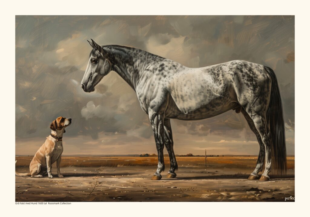 Häst med Hund 1600 tal