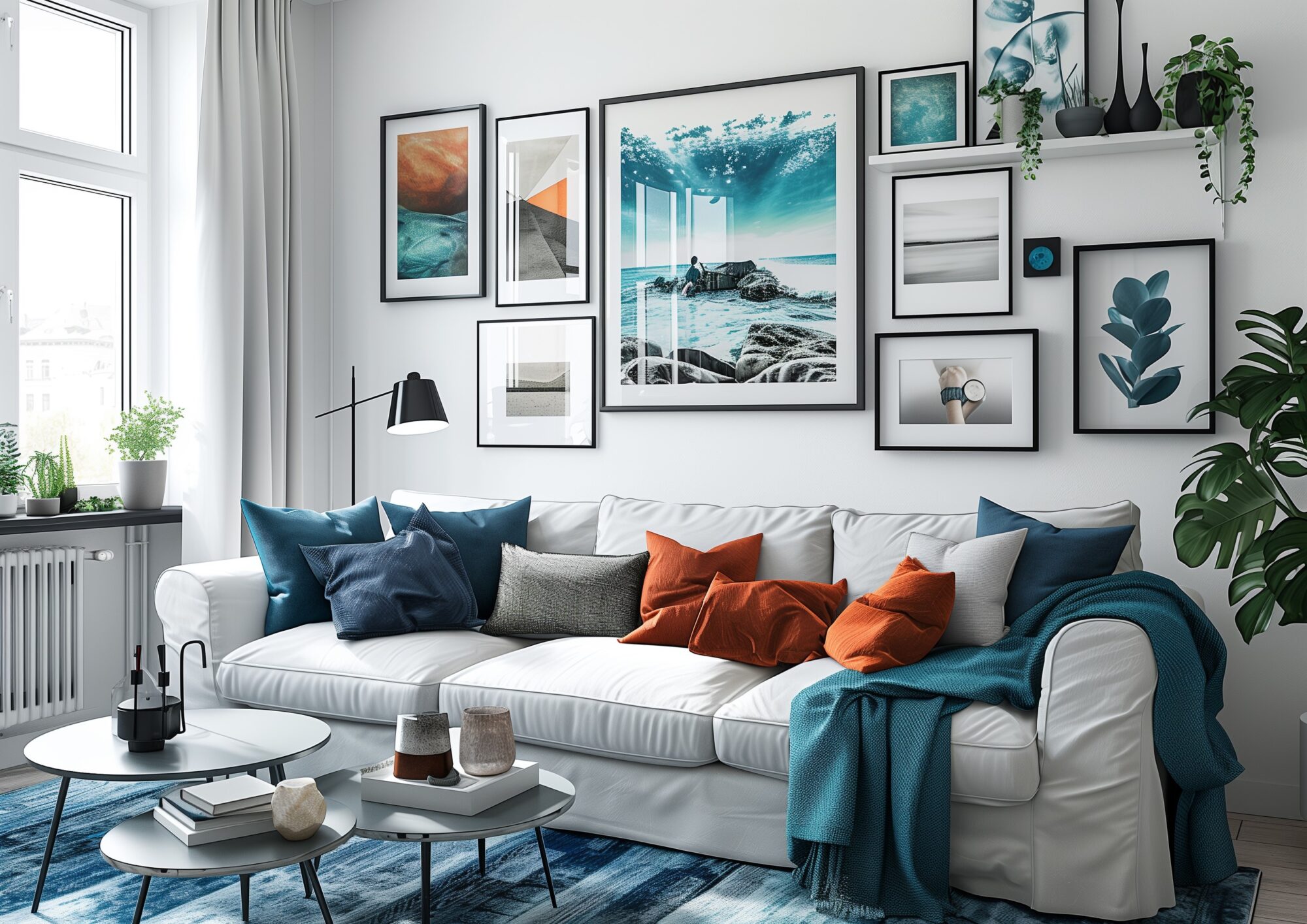 Modernt Fotovägg hemma hos 30-50 år IKEA Tavelvägg paket vardagsrum komplett Populära Grafiska Posters i Färg