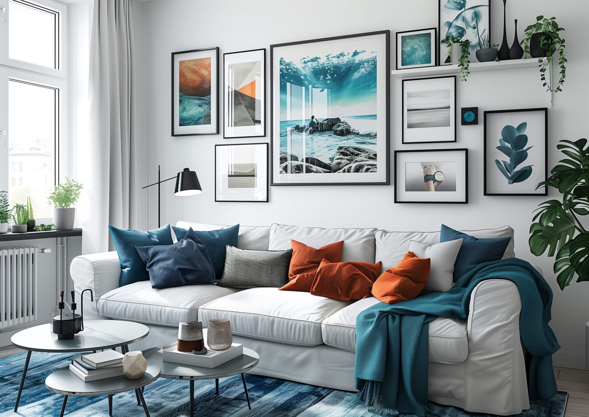 Tavelvägg paket vardagsrum komplett Populära Grafiska Posters i Färg