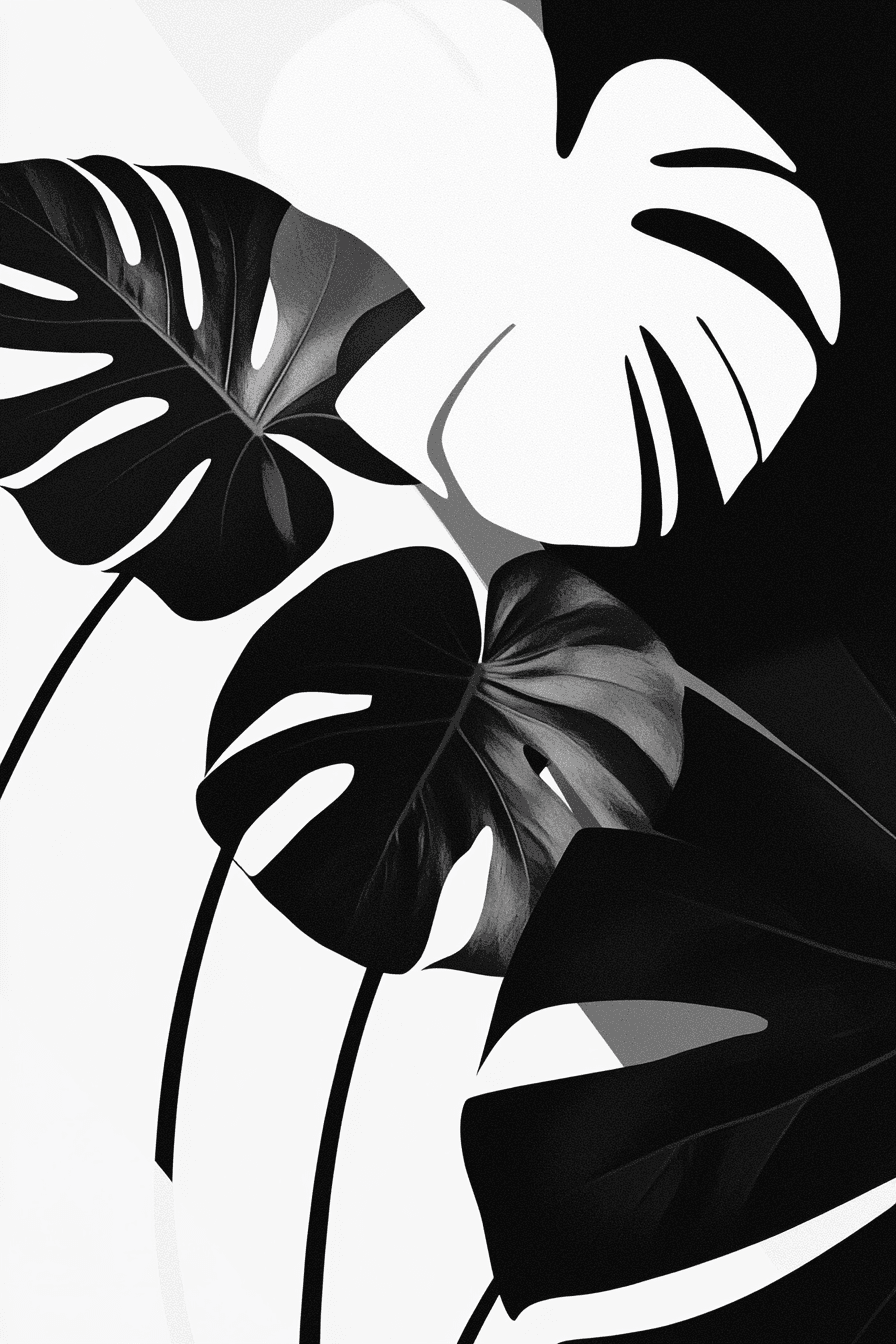 Monstera blad poster 50x70