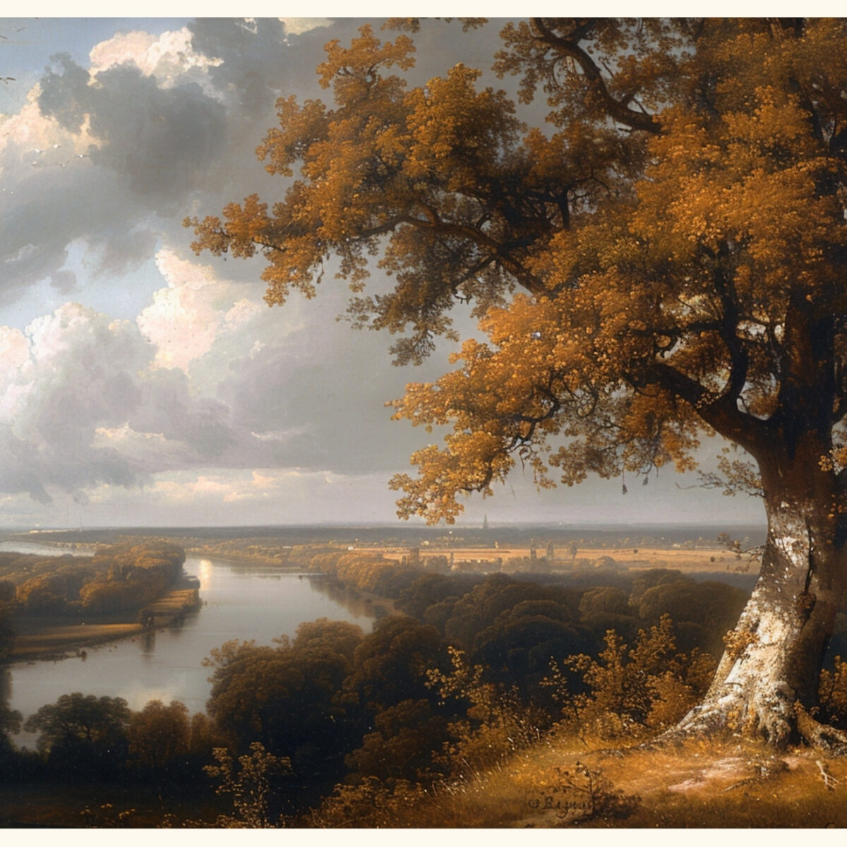 Utsikt-over-flodlandskap-AI-Collection Roosmark Utsikt-over-flodlandskap-poster