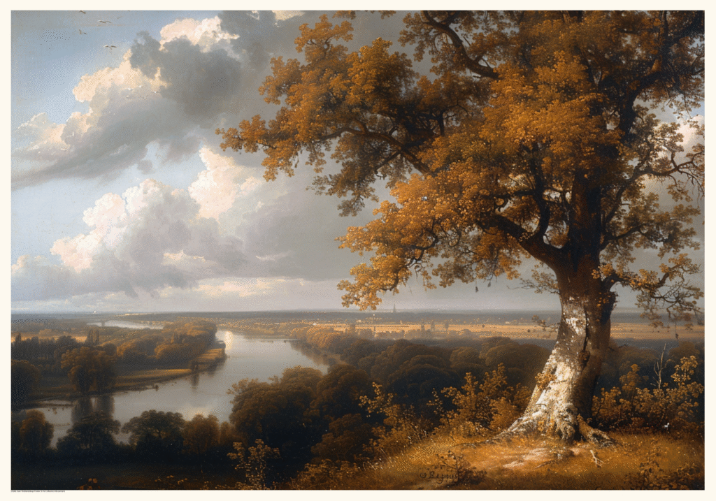 Utsikt-over-flodlandskap-Poster