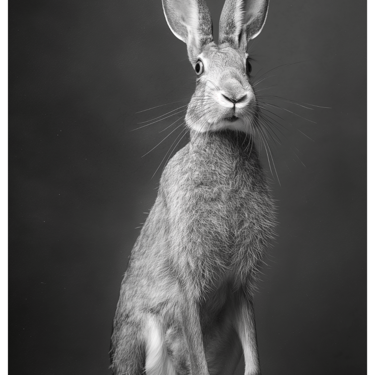 Fotorealism Hare svartvit Poster