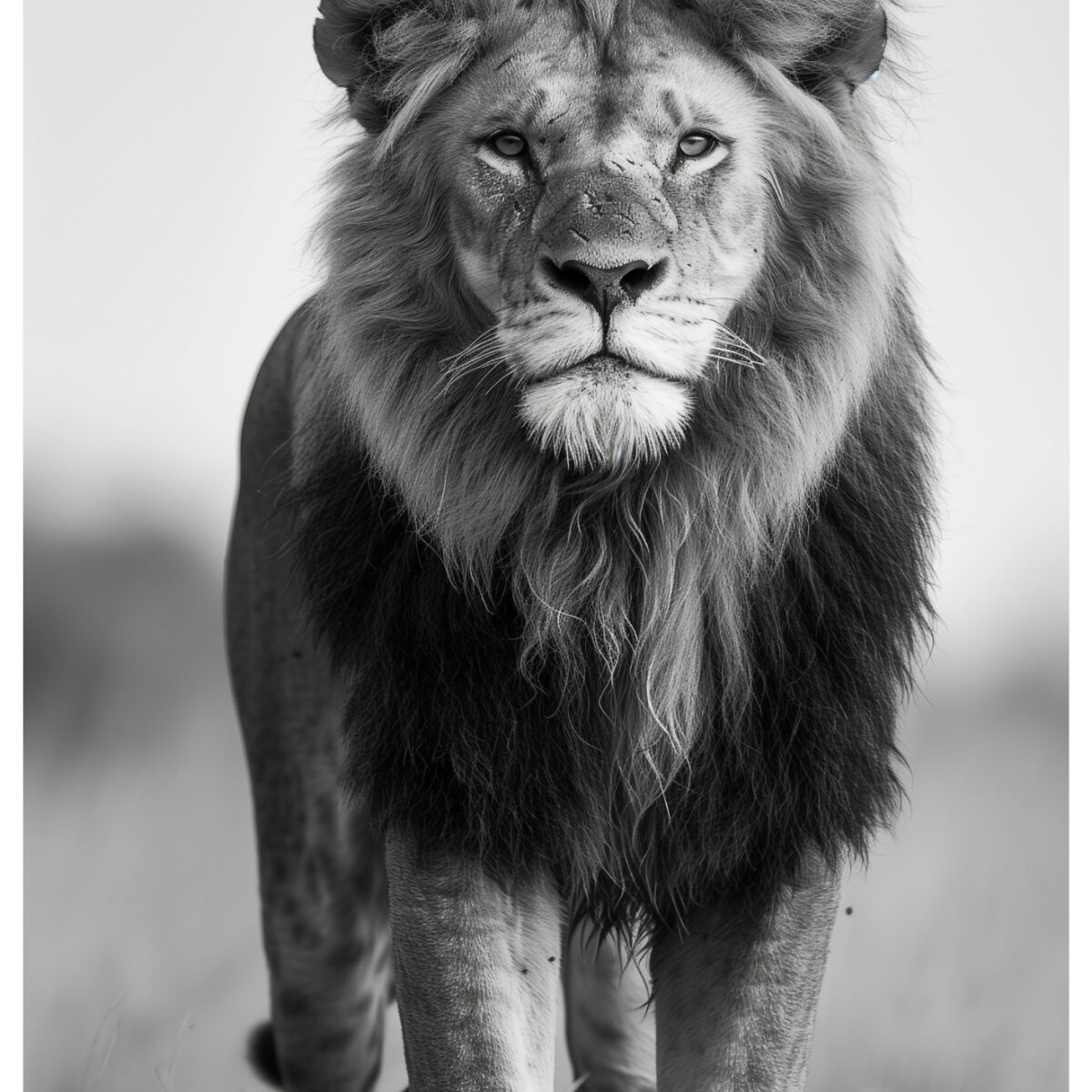 Lejon på savannen Roosmark AI Collection Lejon på savannen Poster