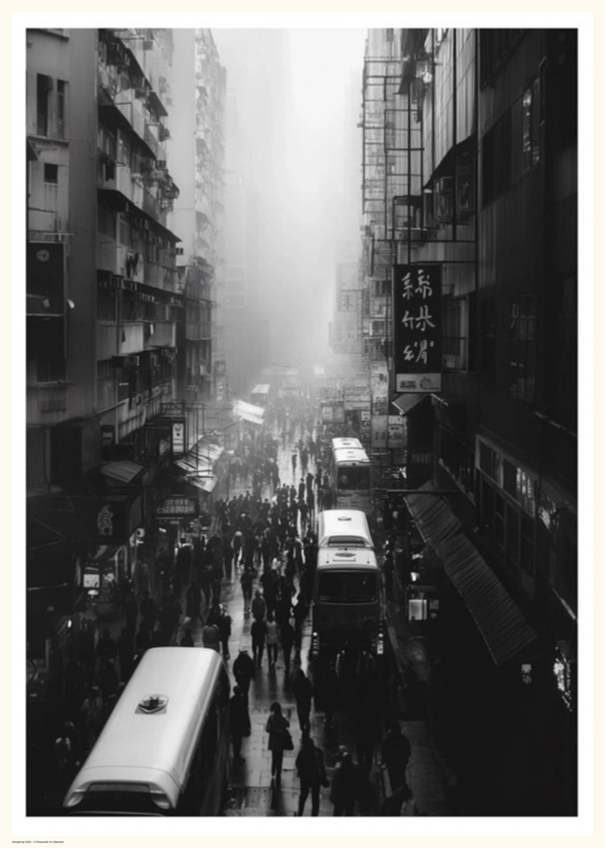 Hongkong i Regn Poster