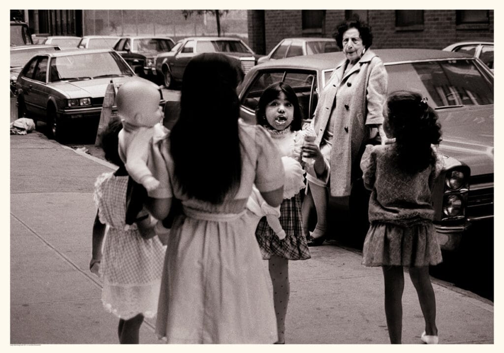 Lady-Watching-Kids-NYC 1985