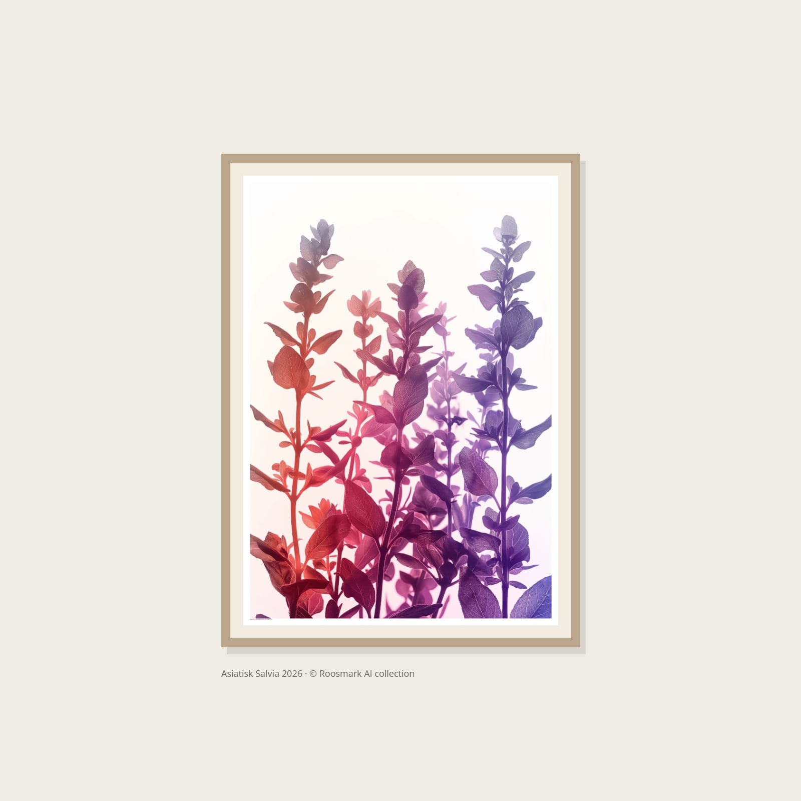 Asiatisk Salvia Poster – Alla posters Roosmark av Caroline Roosmark