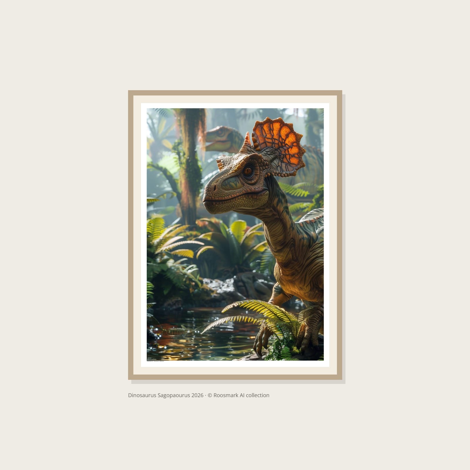 Dinosaurus Sagopaourus Poster – Alla posters Roosmark av Caroline Roosmark