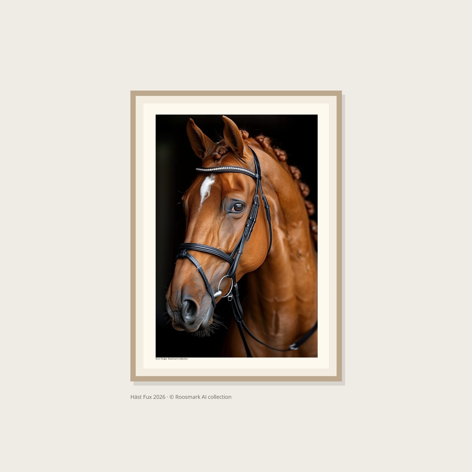 Brun Hingst Roosmark Collection 70X100 (2) Häst Fux Poster – Alla posters Roosmark av Caroline Roosmark