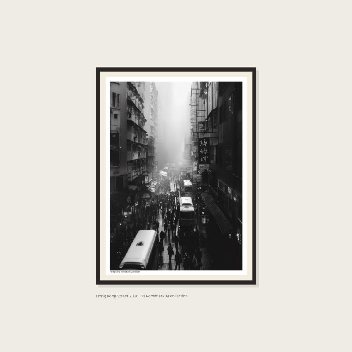 Hong Kong Street – poster i ram på vägg Hong Kong Street Poster – Alla posters Roosmark av Caroline Roosmark