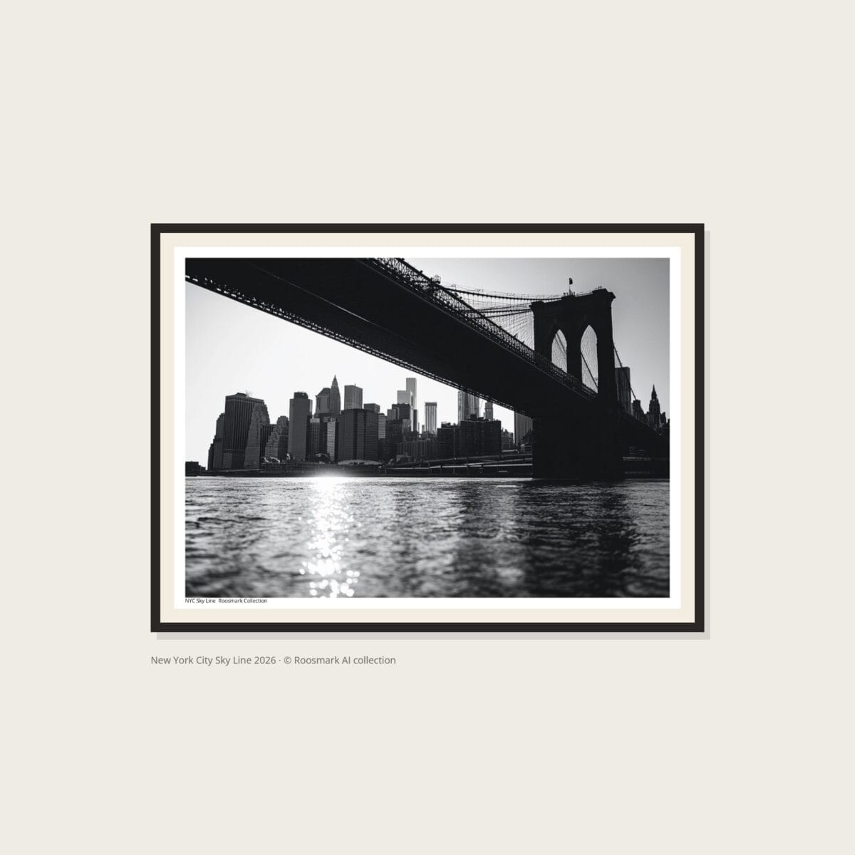 New York City Sky Line – poster i ram på vägg New York City Sky Line Poster – Alla posters Roosmark av Caroline Roosmark