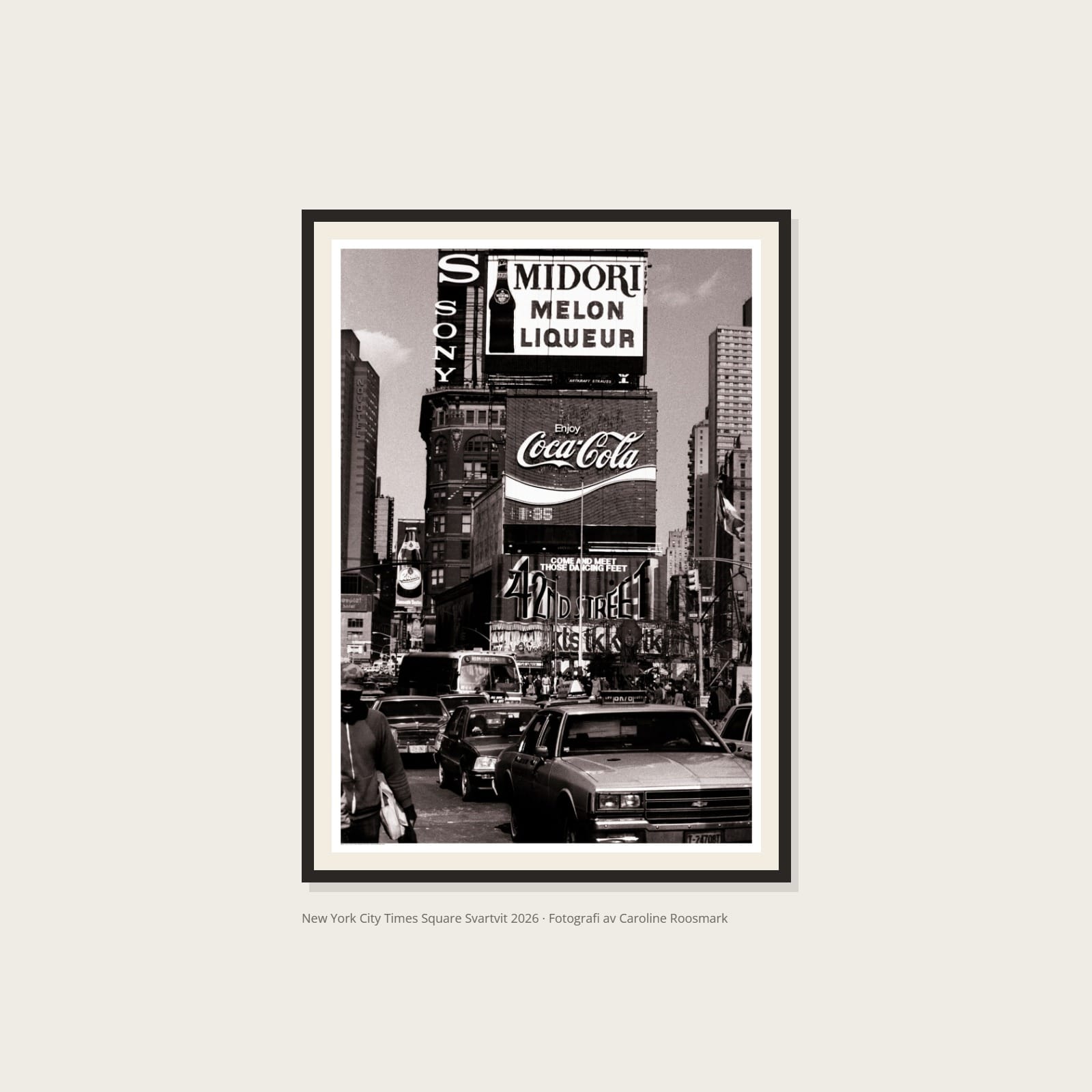 New York City Times Square Svartvit Poster – Alla posters Roosmark av Caroline Roosmark