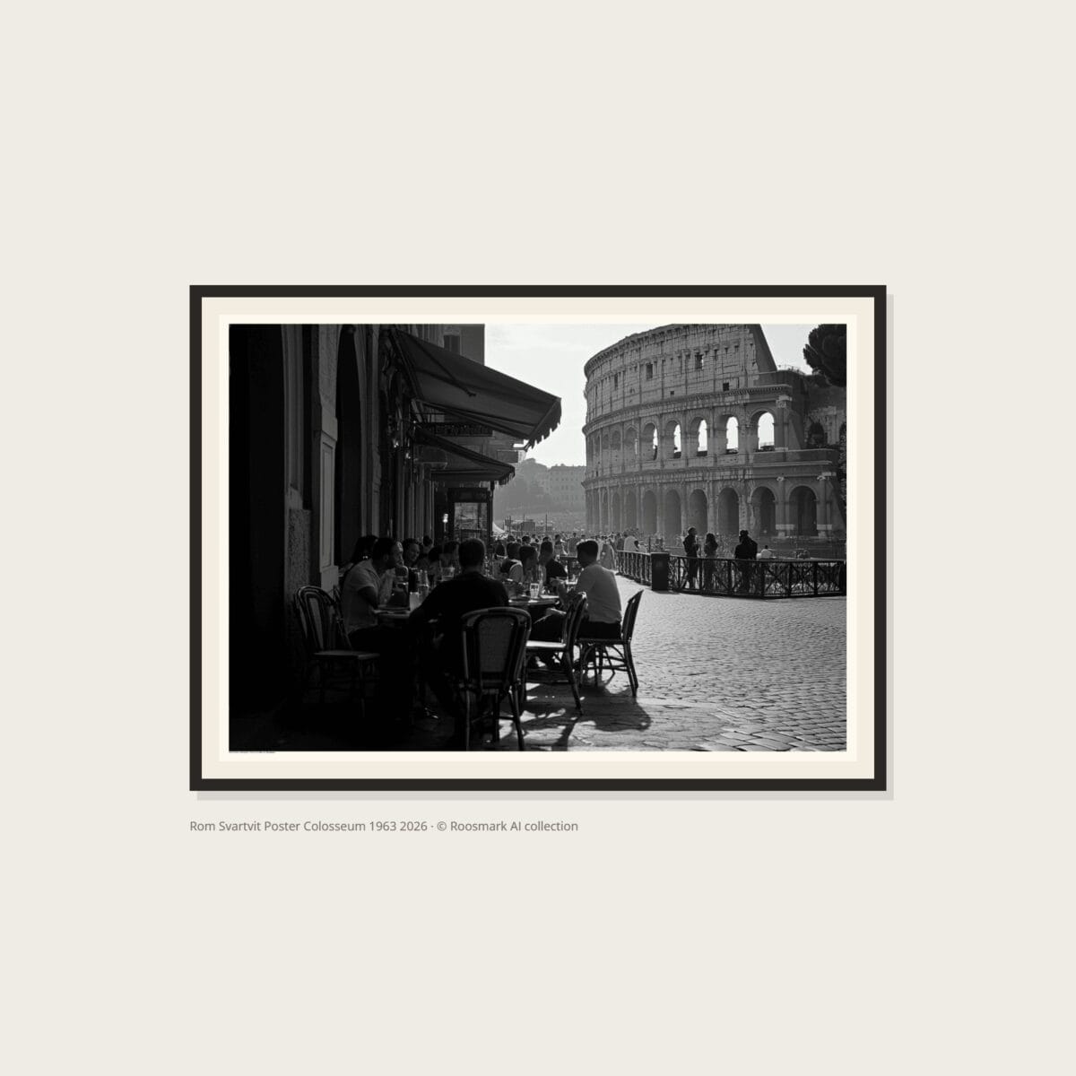 Rom Svartvit Poster Colosseum 1963 – Alla posters Roosmark av Caroline Roosmark