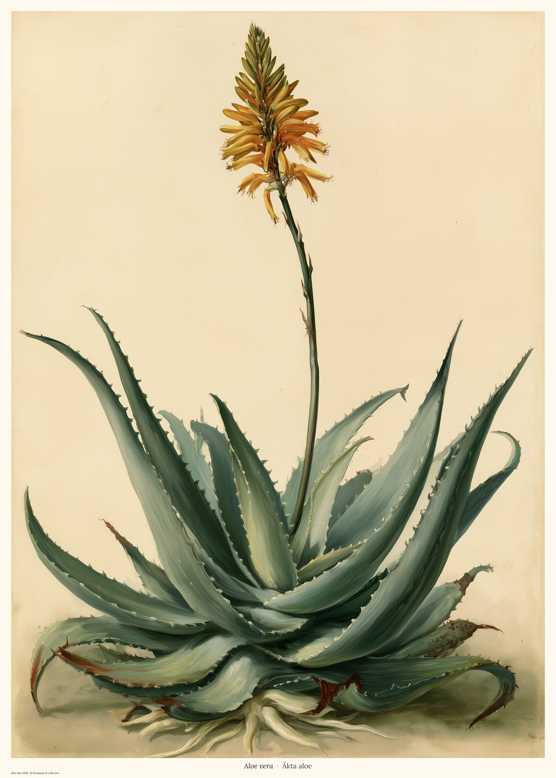 Äkta Aloe – AI-poster ur kollektionen Botanica Läkeört
