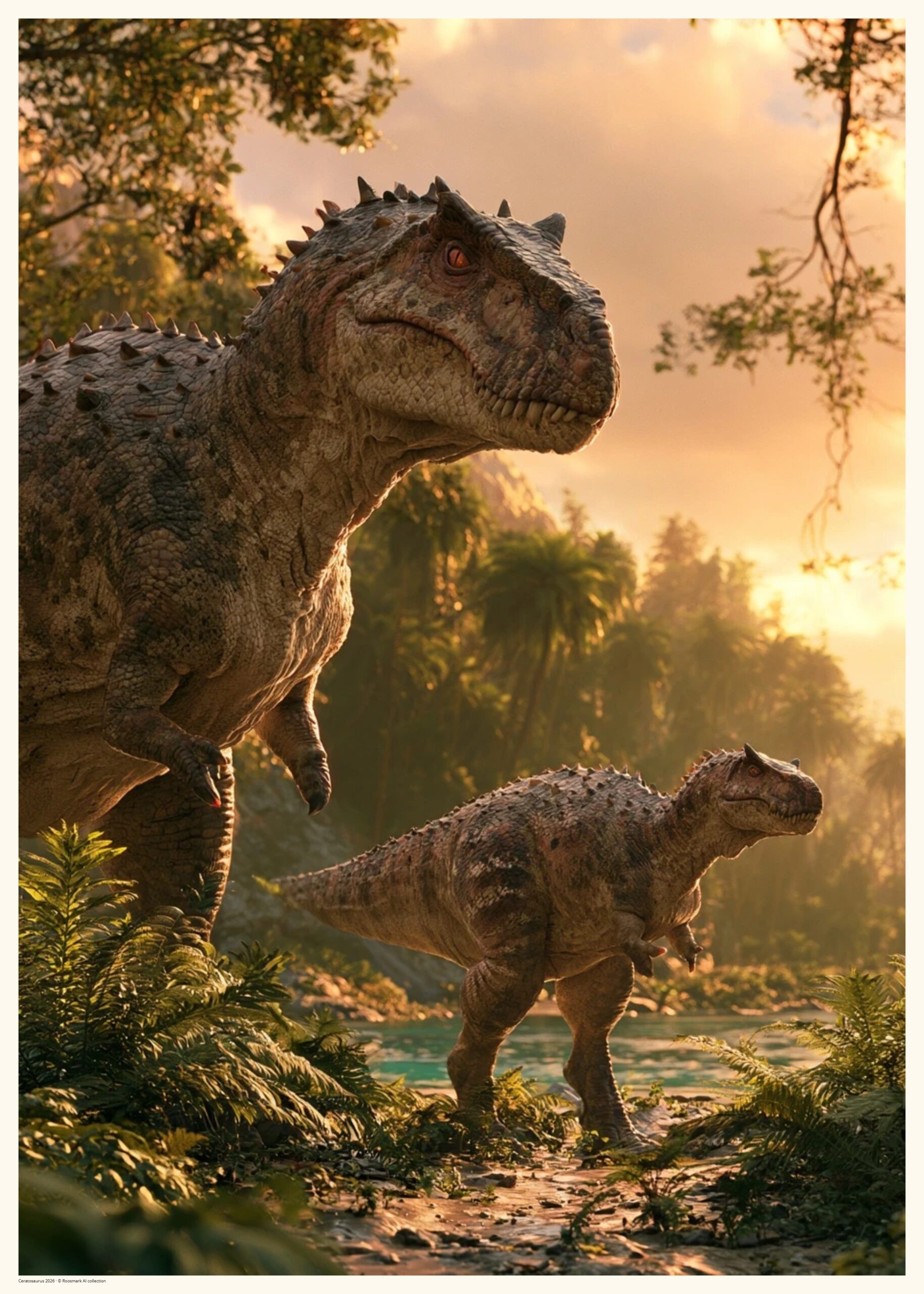 Ceratosaurus – AI-poster ur kollektionen Juran Nordamerika