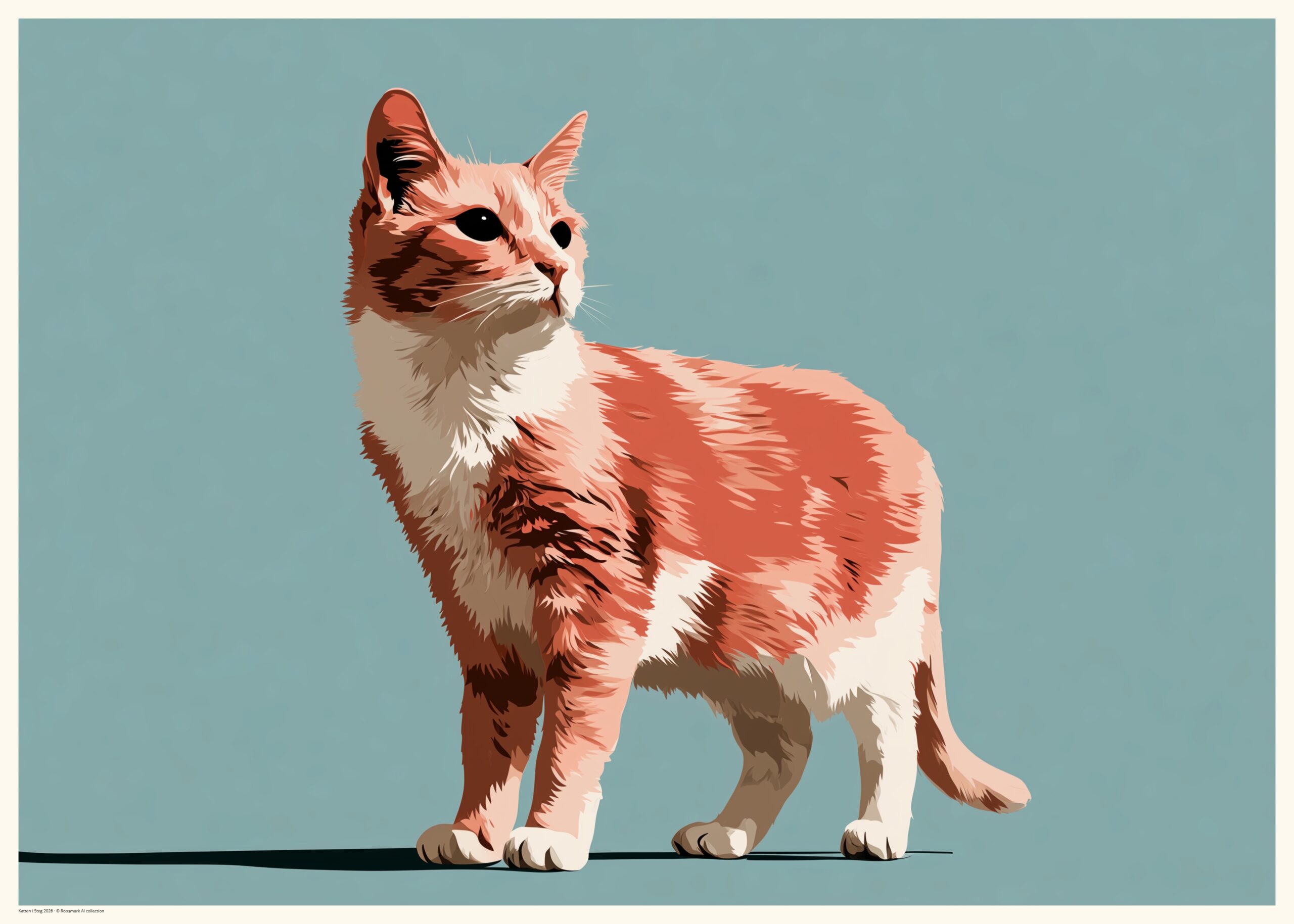 Katten i Steg – AI-poster ur kollektionen Mule