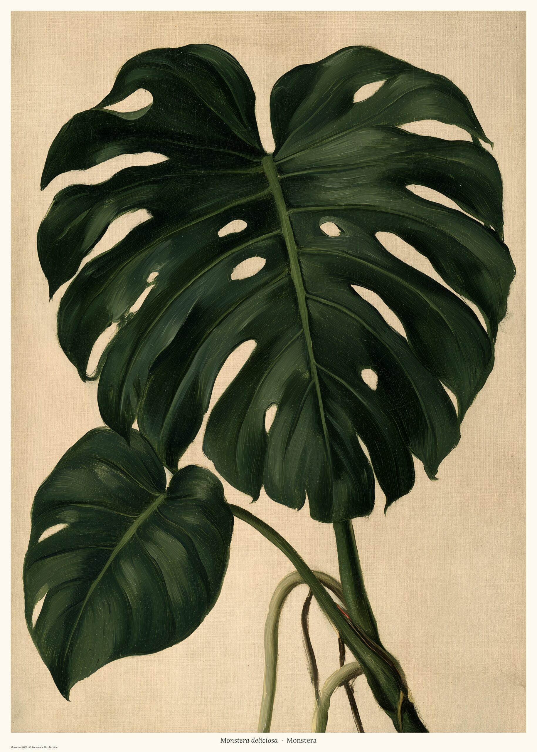 Monstera – AI-poster ur kollektionen Botanica Vändkrets