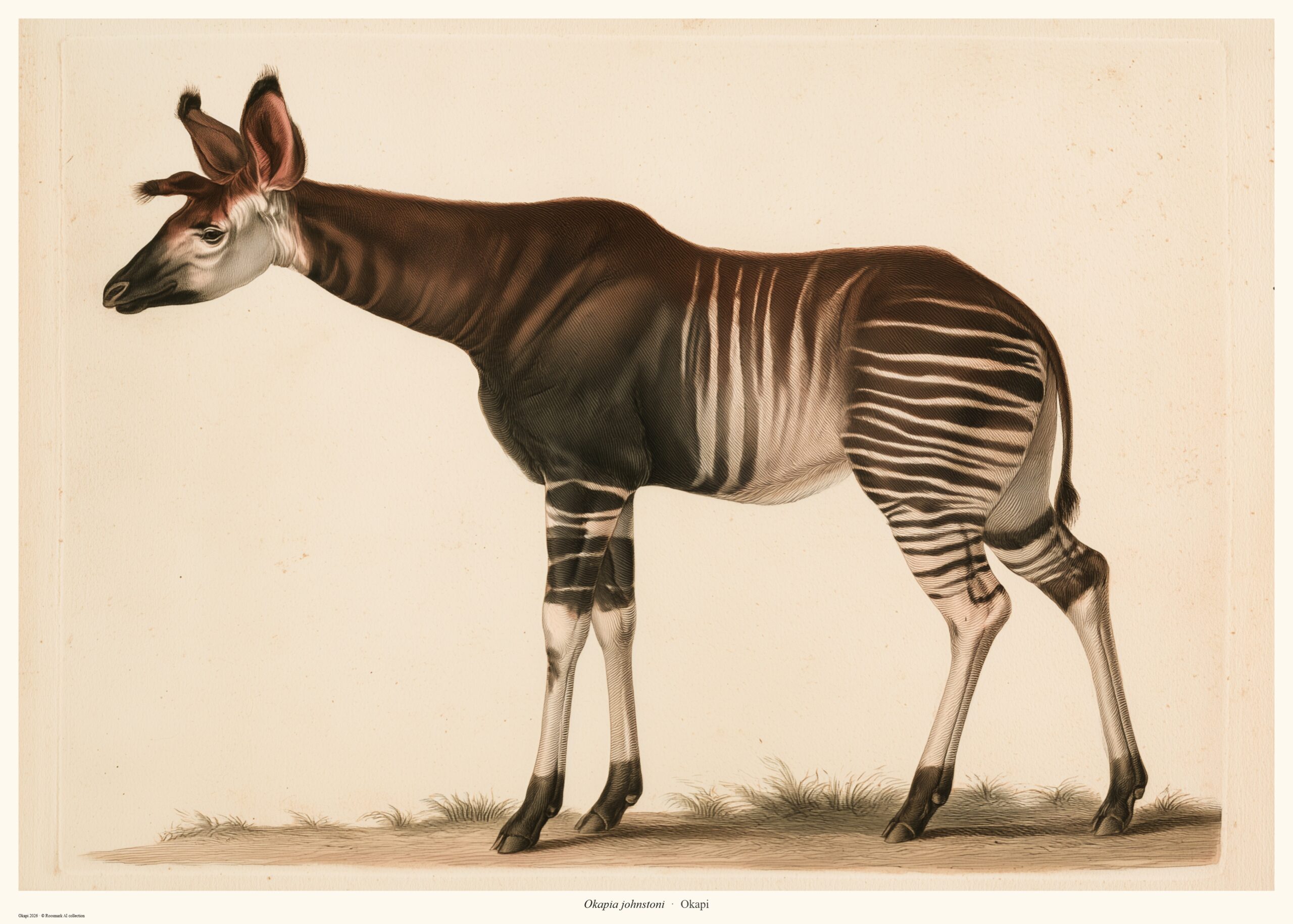 Okapi – AI-poster ur kollektionen Regnskog