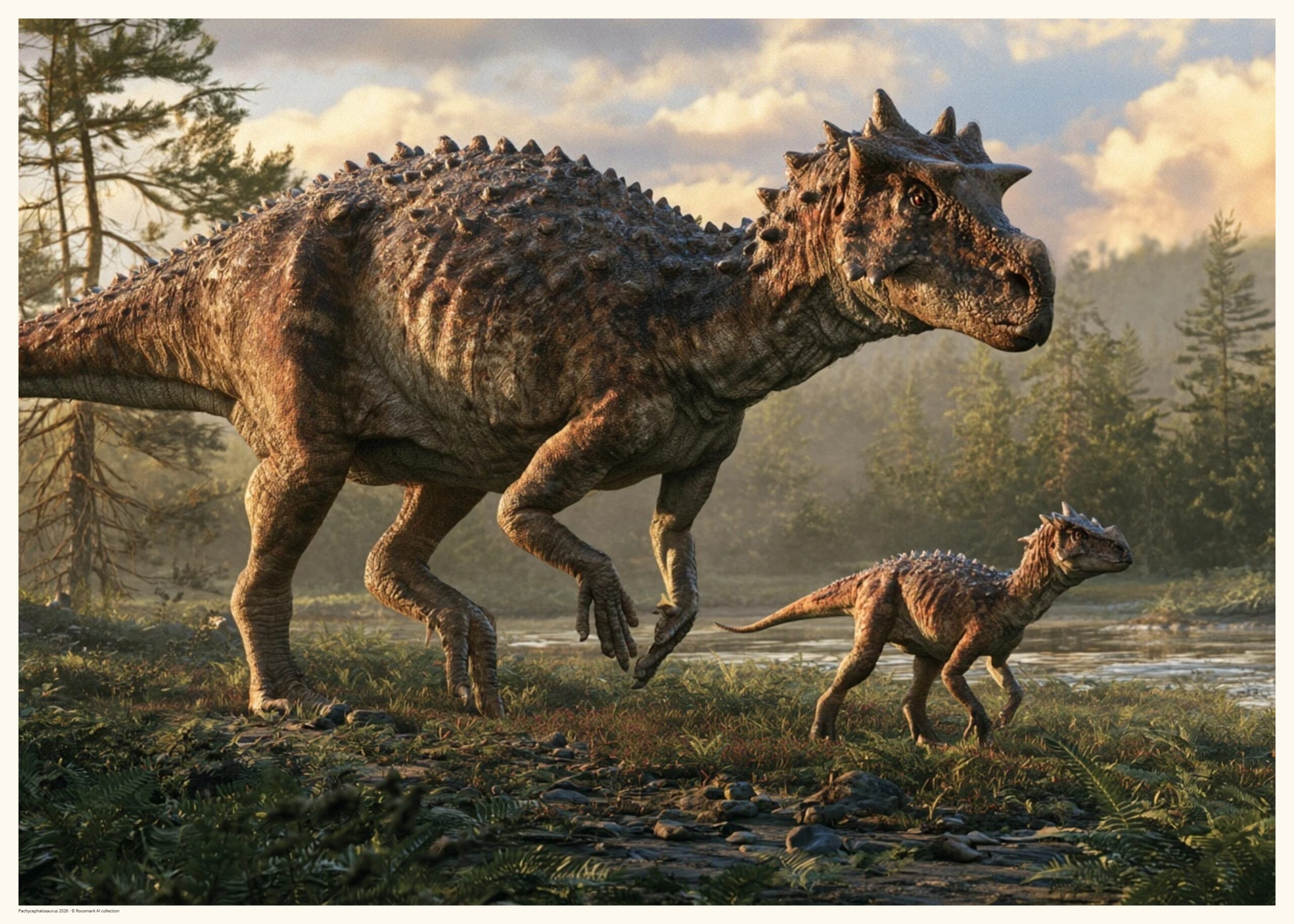 Pachycephalosaurus – AI-poster ur kollektionen Kritan Nordamerika