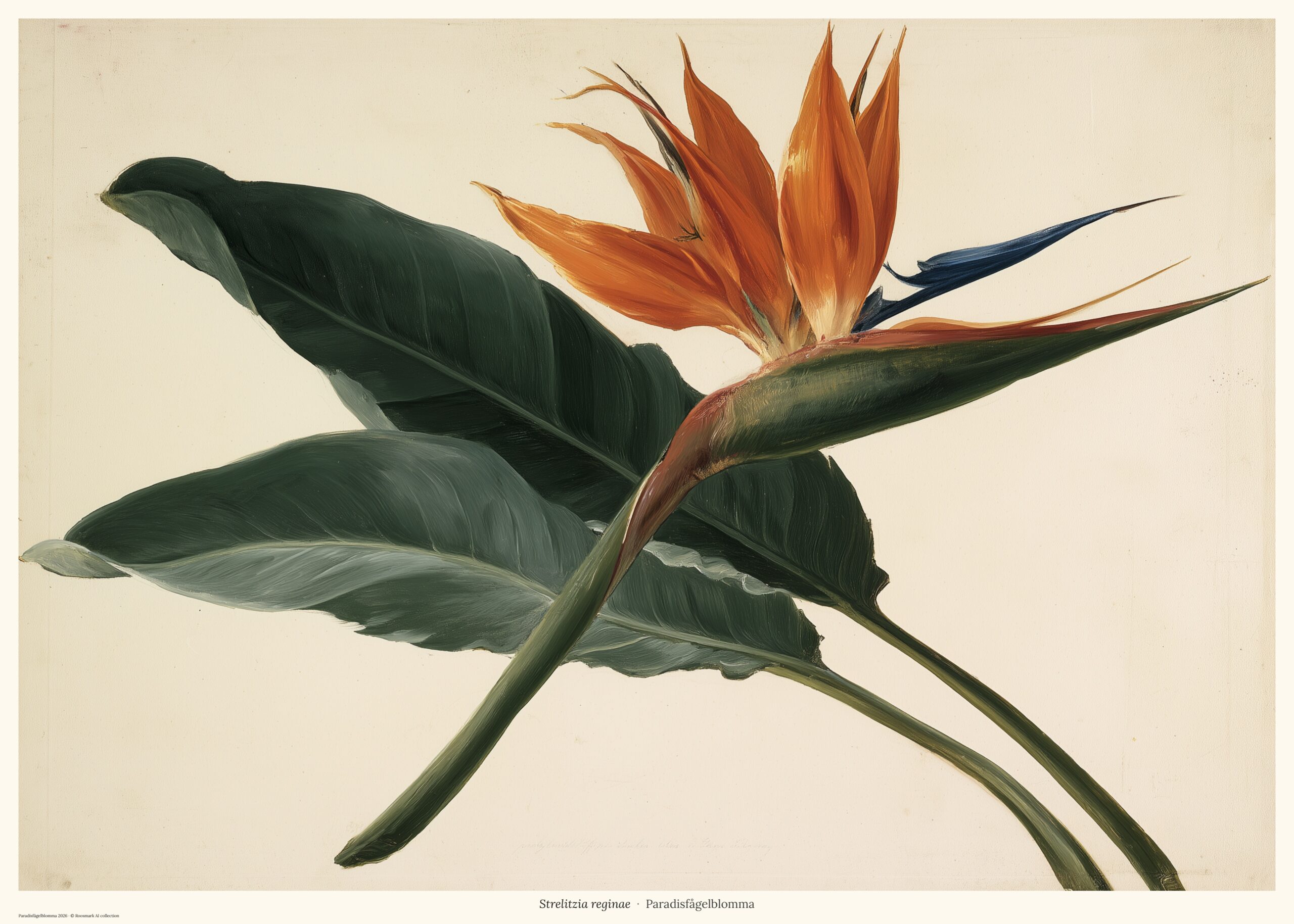 Paradisfågelblomma – AI-poster ur kollektionen Botanica Vändkrets