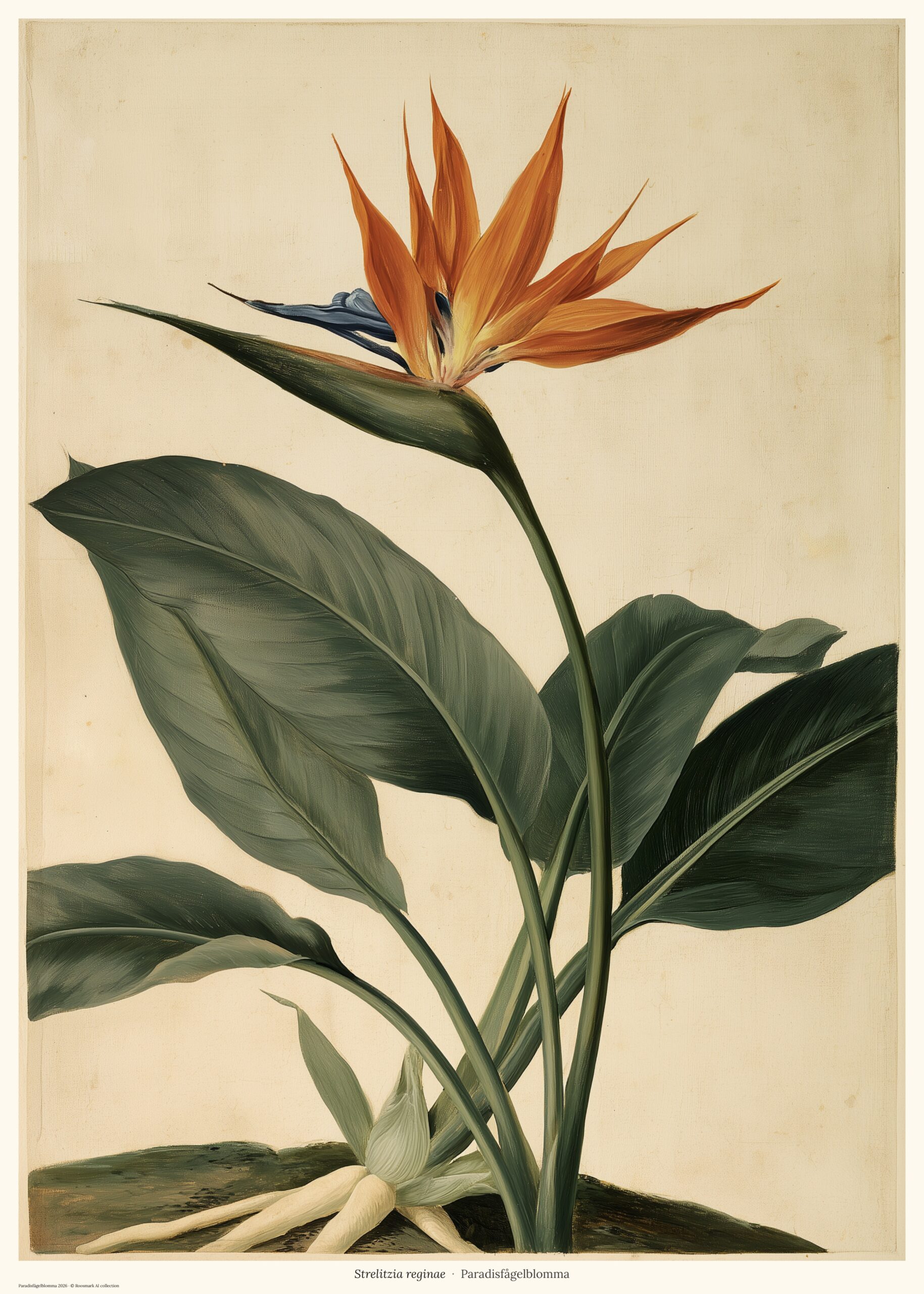 Paradisfågelblomma – AI-poster ur kollektionen Botanica Vändkrets