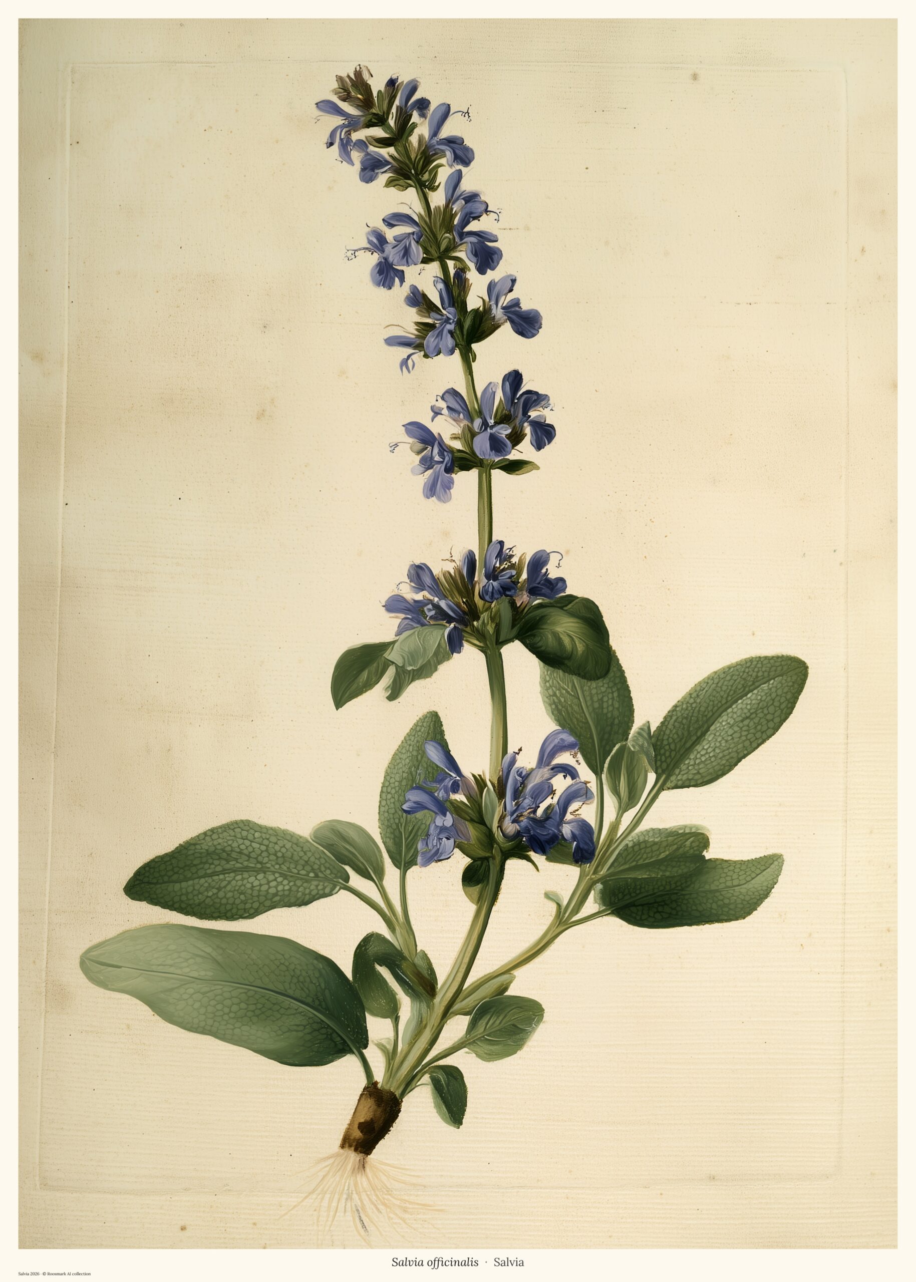 Salvia – AI-poster ur kollektionen Botanica Örtagård