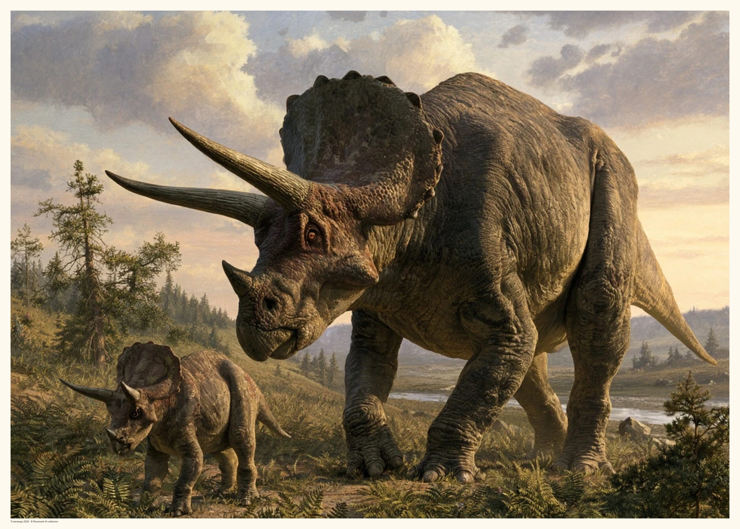 Triceratops – AI-poster ur kollektionen Kritan Nordamerika