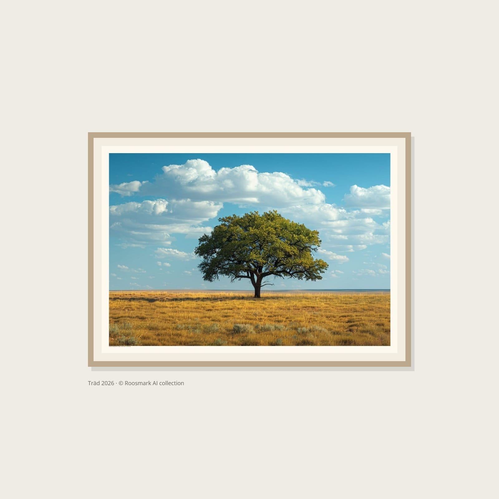 Ensamt träd på prärien Texas Roosmark AI collection Träd Poster – Alla posters Roosmark av Caroline Roosmark