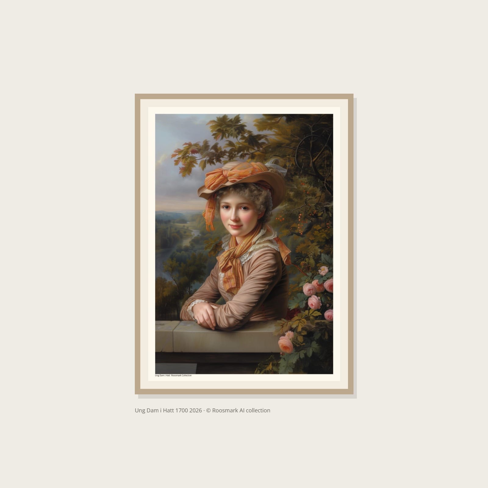 Ung Dam i Hatt CRC Ung Dam i Hatt 1700 Poster – Alla posters Roosmark av Caroline Roosmark