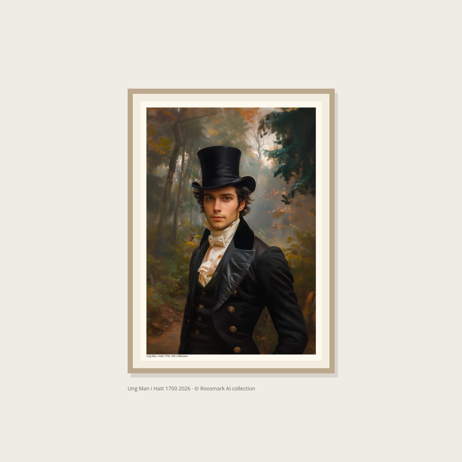 Ung Man i Hatt 1700 Poster