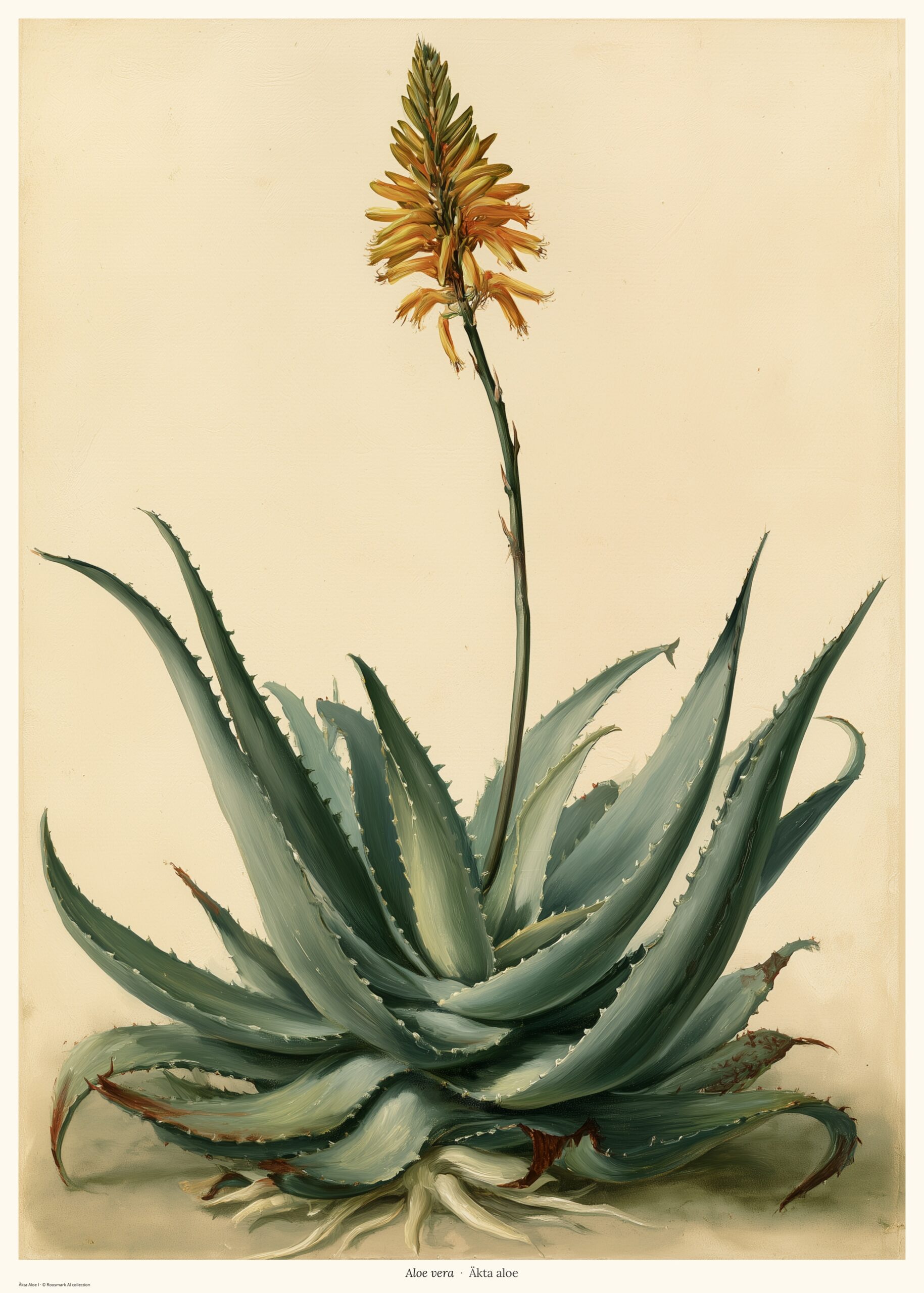 Äkta Aloe – AI-poster ur kollektionen Botanica Läkeört