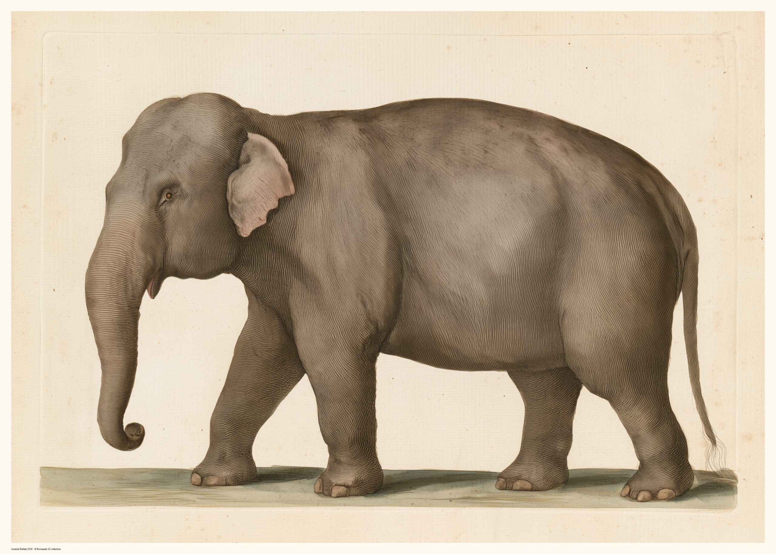 Asiatisk Elefant – AI-poster ur kollektionen Monsun