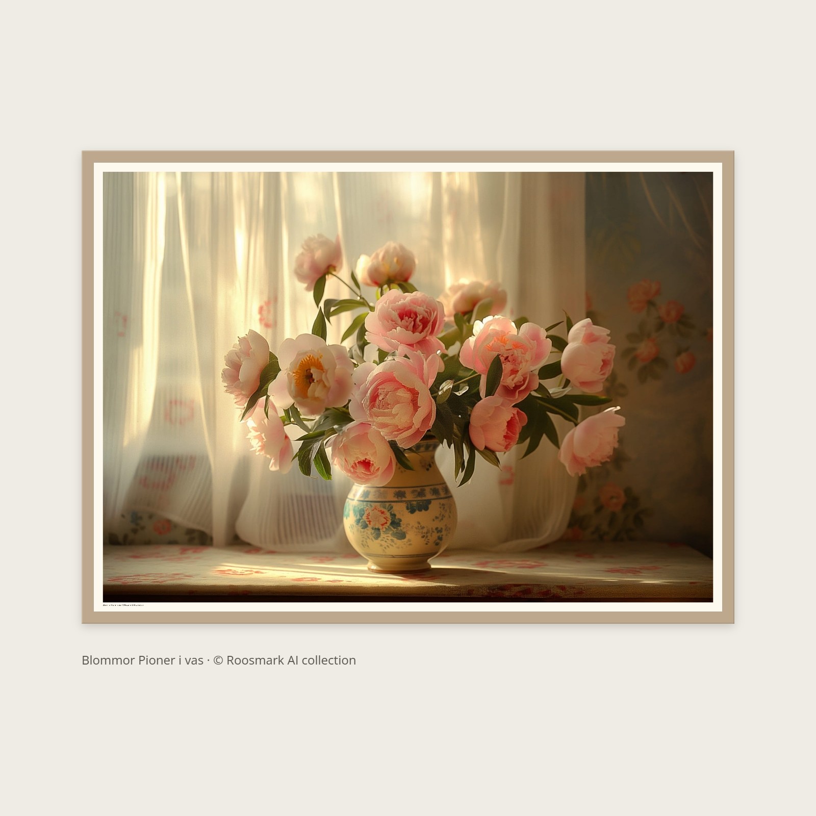 Blommor Pioner i vas