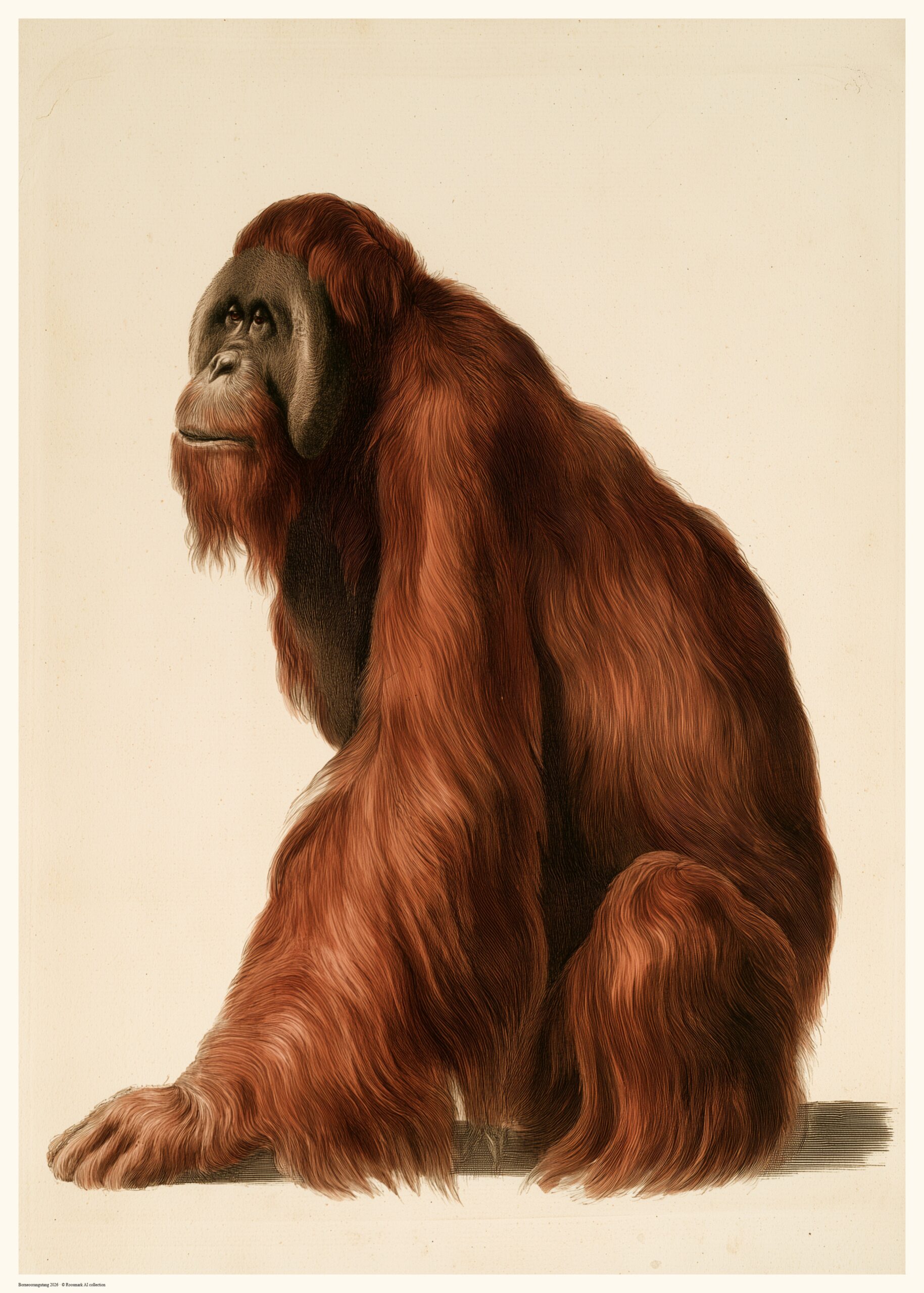 Borneoorangutang – AI-poster ur kollektionen Monsun