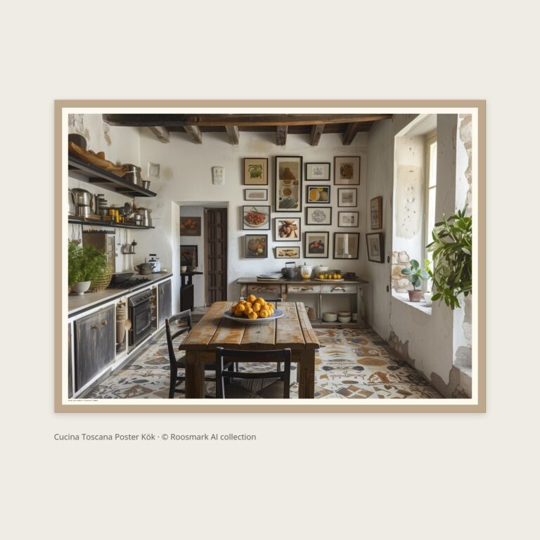 Cucina Toscana Poster Kök – AI-poster ur Vägg Citron