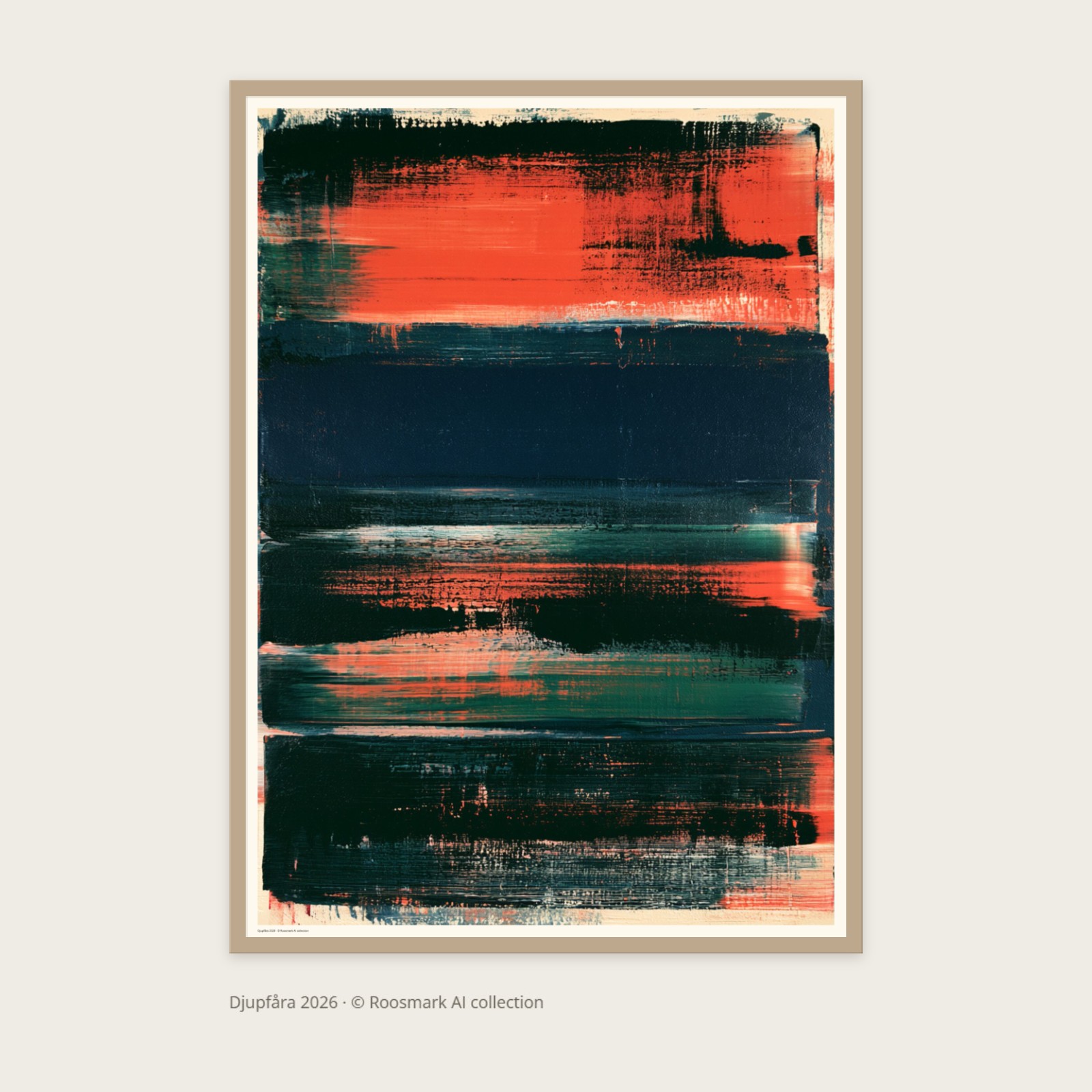 Djupfåra Poster – Abstrakta posters av Caroline Roosmark