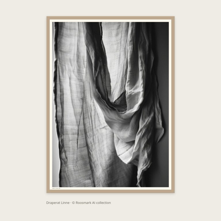 Draperat Linne – AI-poster ur Vägg Indigo