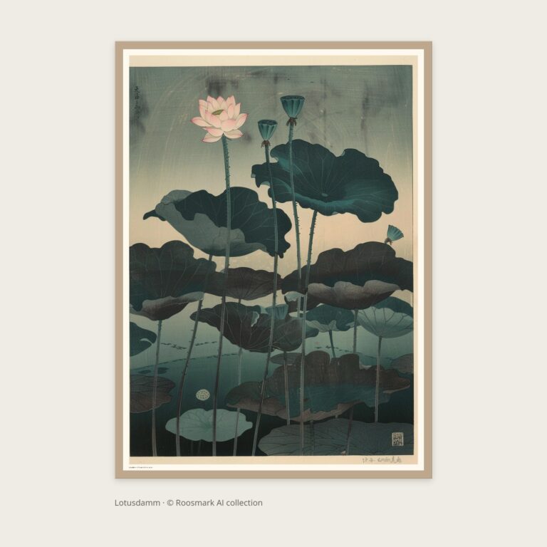 Lotusdamm – AI-poster ur Vägg Lotus
