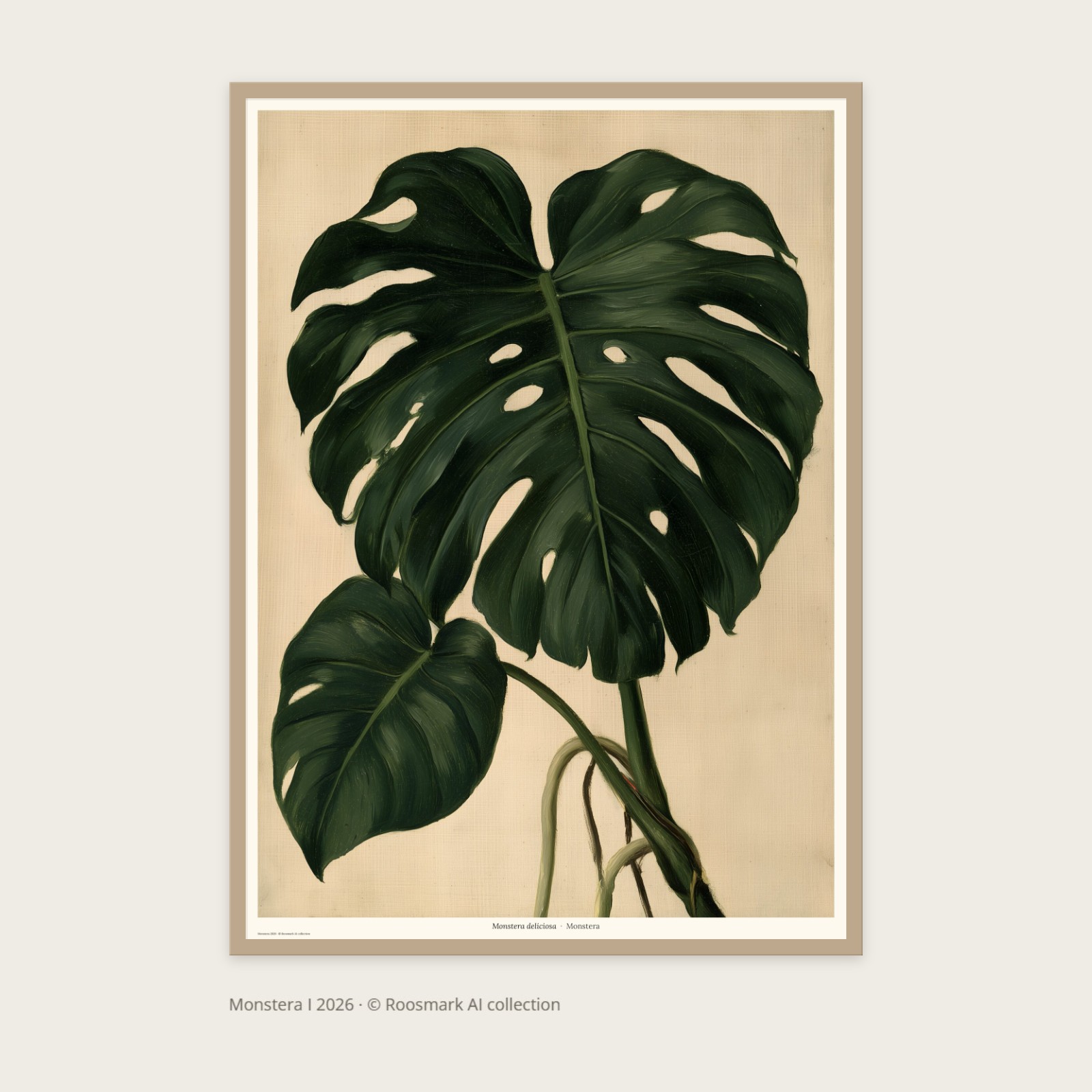 Monstera I – AI-posters av Caroline Roosmark