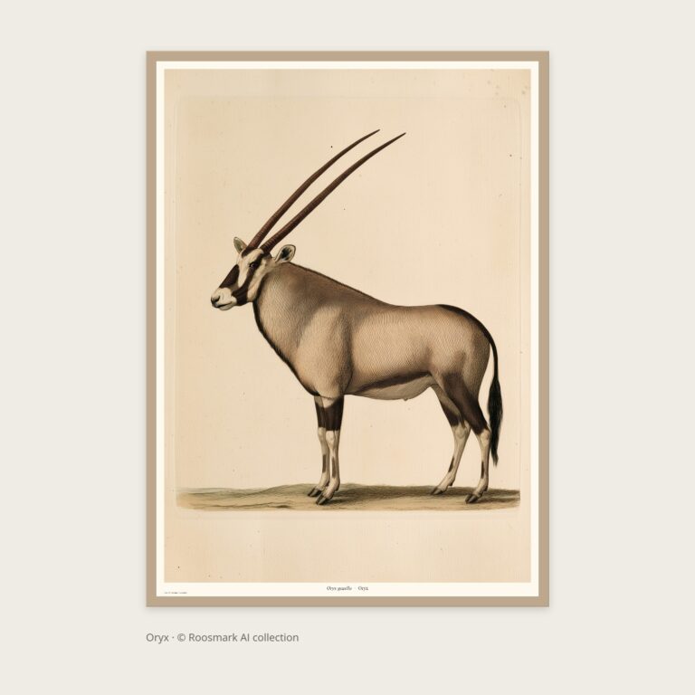 Oryx – AI-poster ur Vägg Sand