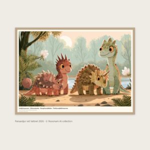 Dinosaurielandskap krita