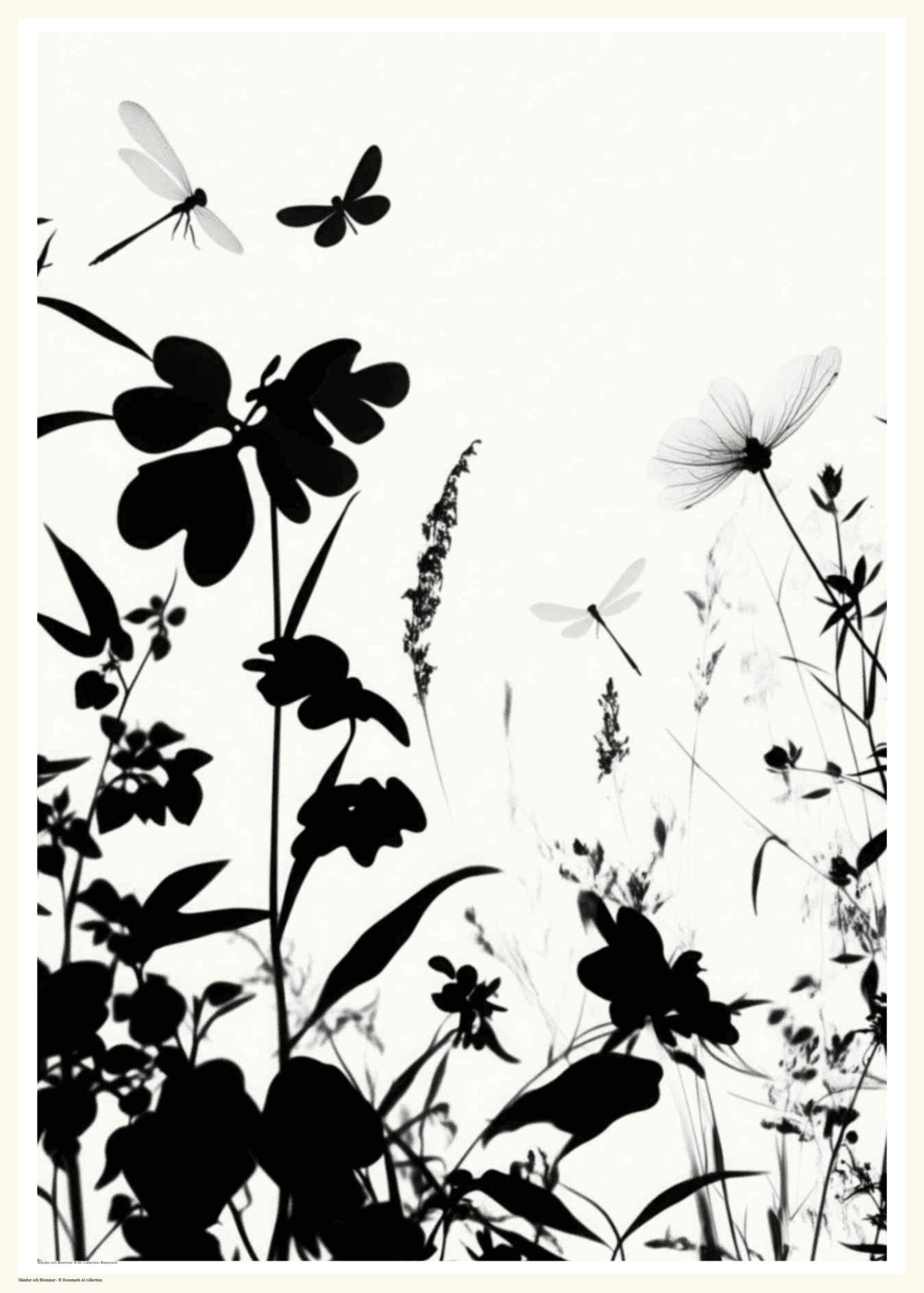 Sländor och Blommor – AI-poster ur kollektionen Kollektion Fauna