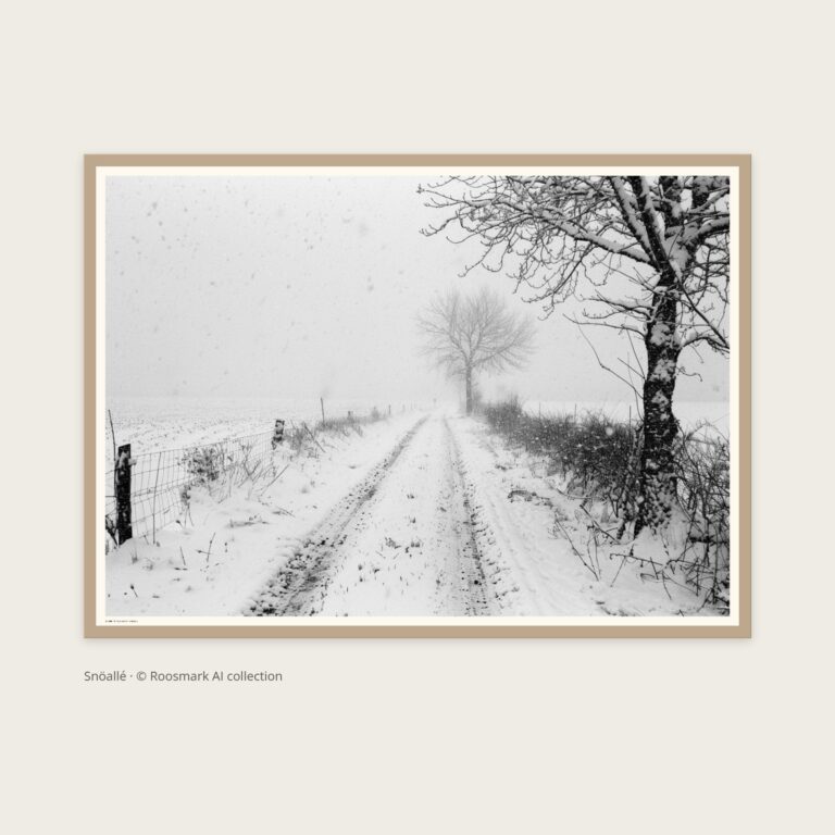 Snöallé – AI-poster