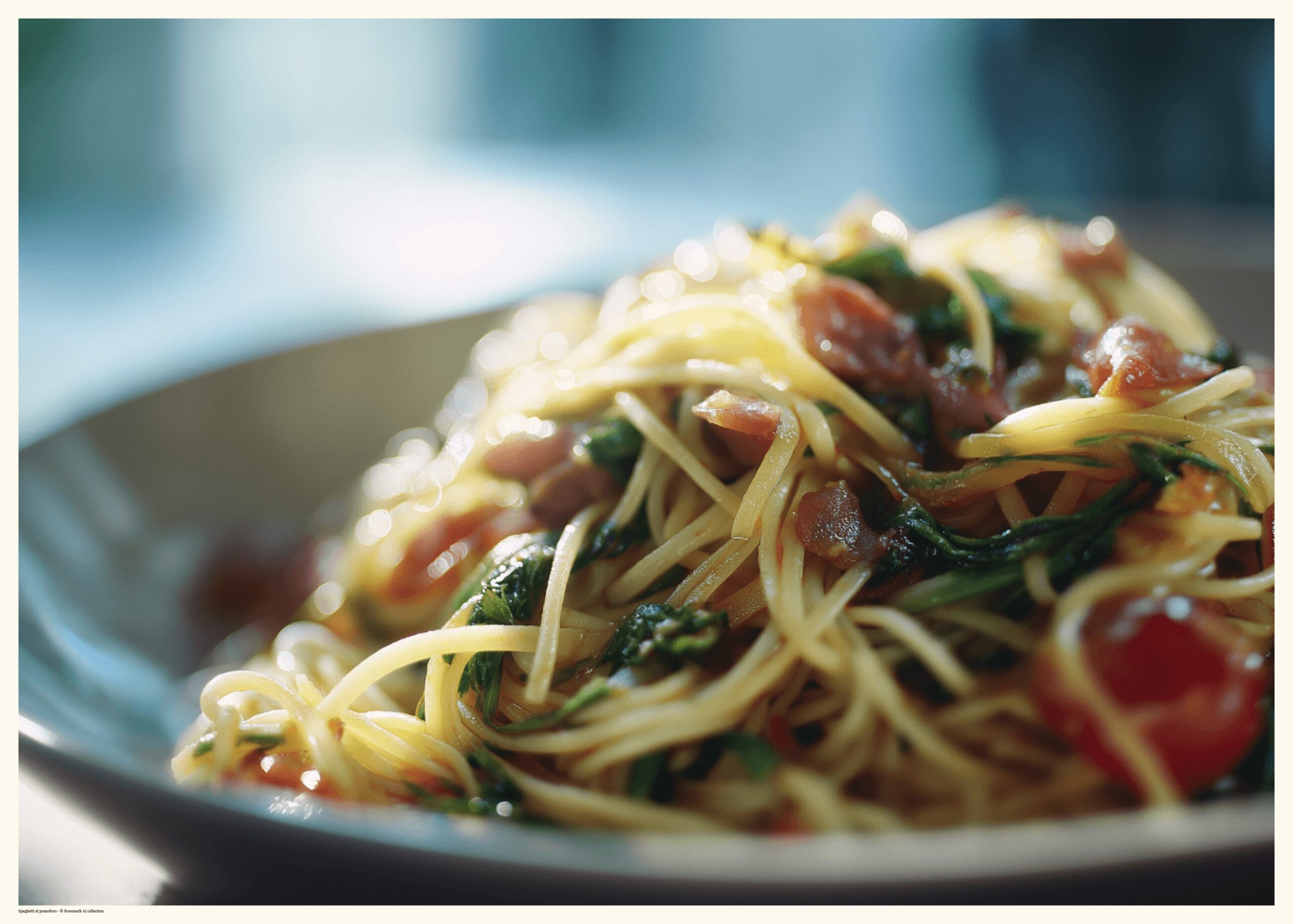 Spaghetti Al Pomodoro – AI-poster ur kollektionen Italiensk mat