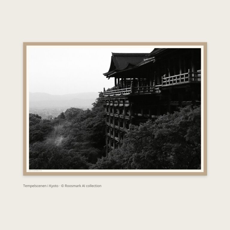 Tempelscenen i Kyoto – AI-poster ur Vägg Kompass