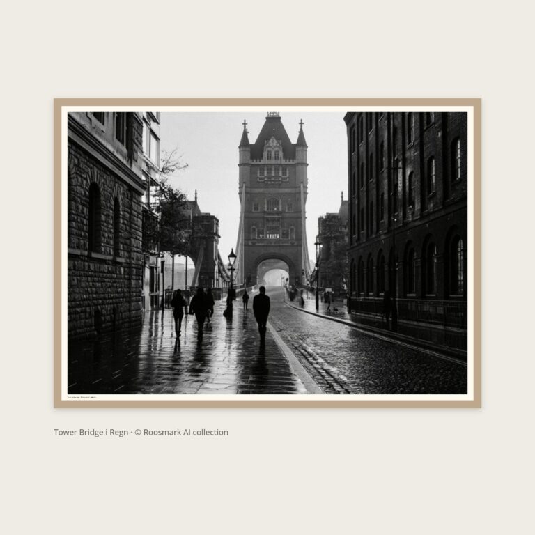 Tower Bridge i Regn – AI-poster ur Vägg Nattfjäril